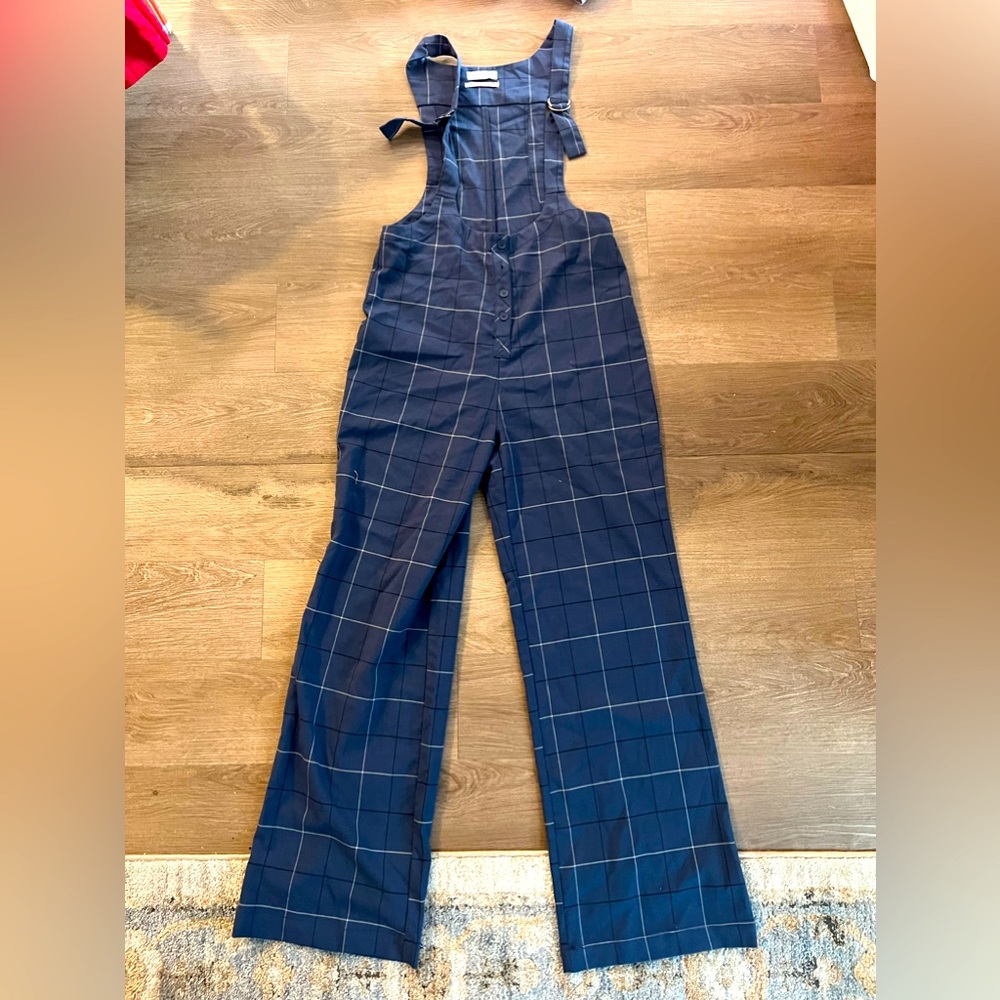 Urban Outfitters 70s style plaid dungarees